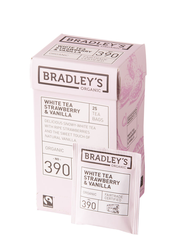 Bradley's White tea strawberry & vanilla, ft + bio