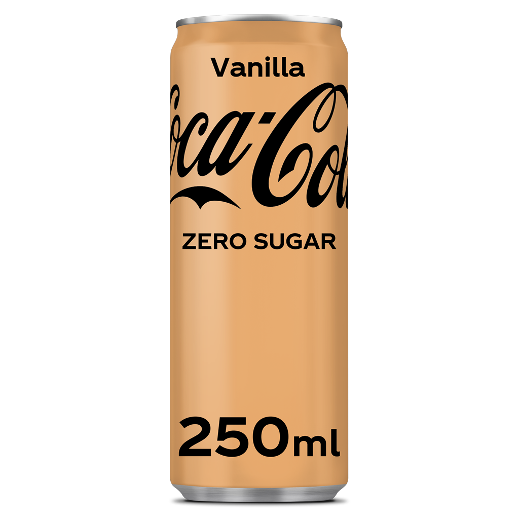 Coca Cola Zero blik vanille 25cl