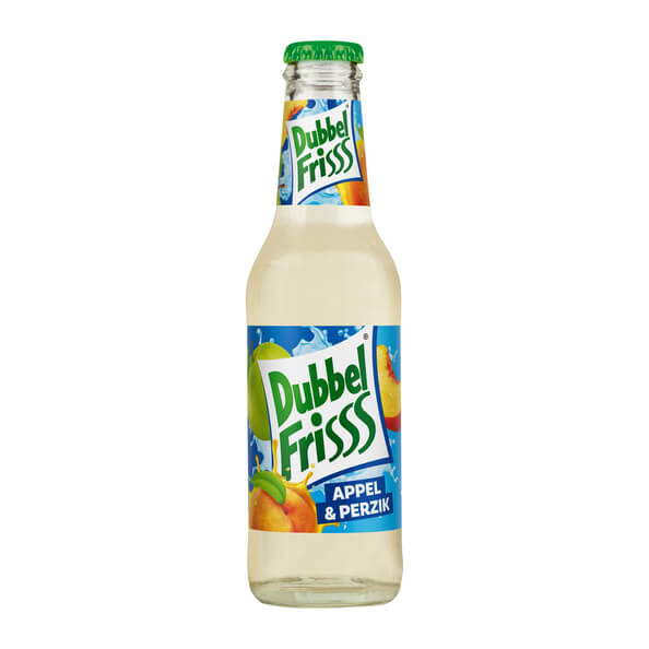 Dubbelfrisss Appel perzik glas 20cl