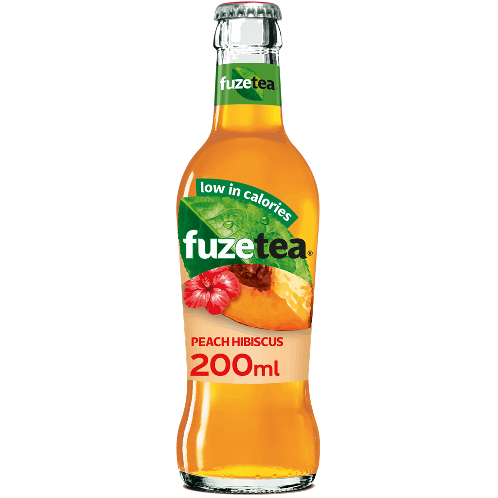 Fuze Tea Black tea peach hibiscus fles 20cl