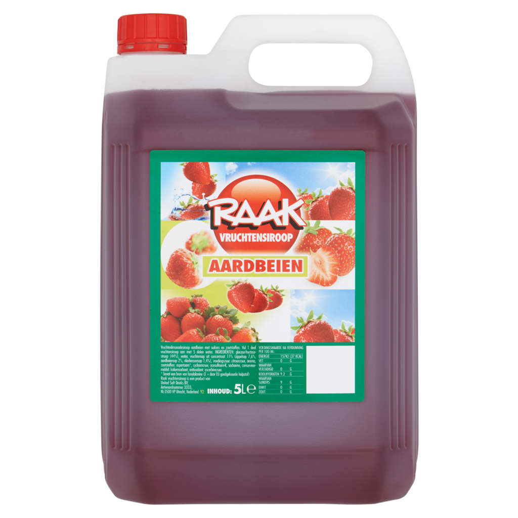 Raak Siroop aardbeien 5lt
