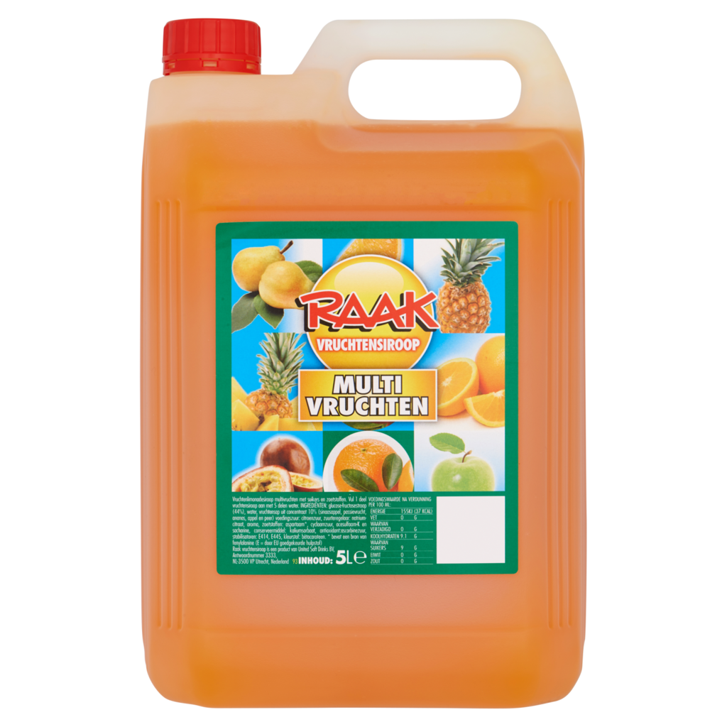 Raak Siroop multivrucht 5lt