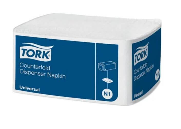 Tork Dispenserservetten counterfold wit 1lgs 31x32cm
